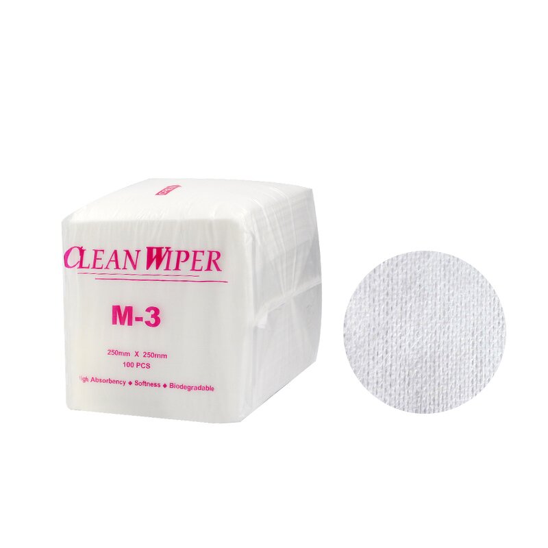 Nonwoven Wipers Manufacturer - 4-Folded M-3 Multi-Purpose for Kitchen Glass Cleaning 25x25cm 35gsm Lint-Free