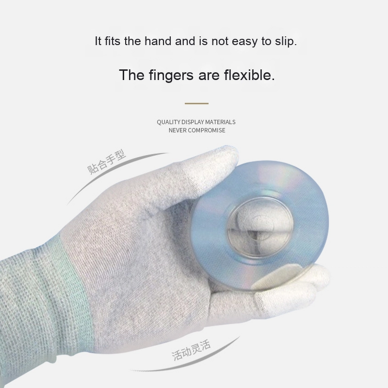 Anti-Static Nylon Gloves Manufacturer - 10 Pairs Coated Protective Breathable Wear-Resistant for Electronic Factory Workshop