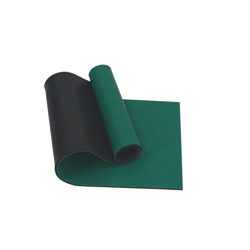 Anti-Static Laboratory Rubber Table Mat Manufacturer - Green Black Odorless Full Roll Safety Product