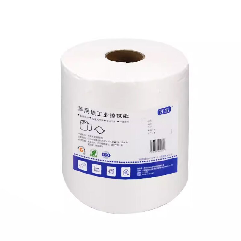 Nonwoven Cleanroom Paper Wipes Manufacturer - Industrial Cleaning 500pcs Lint-Free Disposable Blue 25x37cm ROHS Jumbo Roll