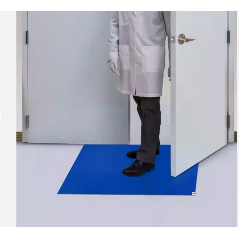 ESD Sticky Mat Manufacturer - Cleanroom Blue/White 30 Sheets Adhesive Matting Dirt Removal Safety Product