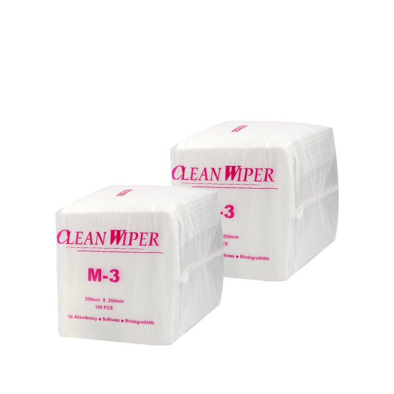 Nonwoven Wipers Manufacturer - 4-Folded M-3 Multi-Purpose for Kitchen Glass Cleaning 25x25cm 35gsm Lint-Free