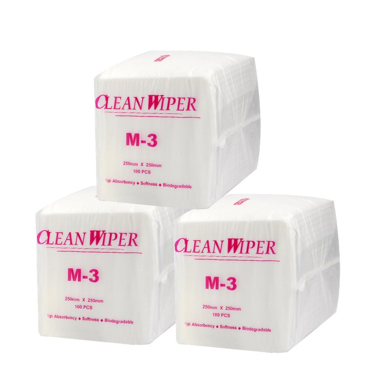Nonwoven Wipers Manufacturer - 4-Folded M-3 Multi-Purpose for Kitchen Glass Cleaning 25x25cm 35gsm Lint-Free