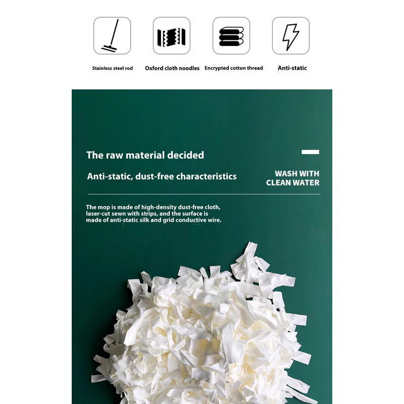 Antistatic Microfiber Dust Mop Manufacturer - Commercial with Telescopic Pole for Floor Cleaning Hotels Restaurants Offices