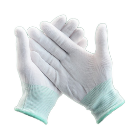 Anti-Static Nylon Gloves Manufacturer - 10 Pairs Coated Protective Breathable Wear-Resistant for Electronic Factory Workshop