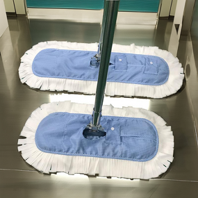 ESD Industrial Microfiber Mop Manufacturer - with Steel Reinforced Handle Eco-Friendly Refill Pads for Factories Safety