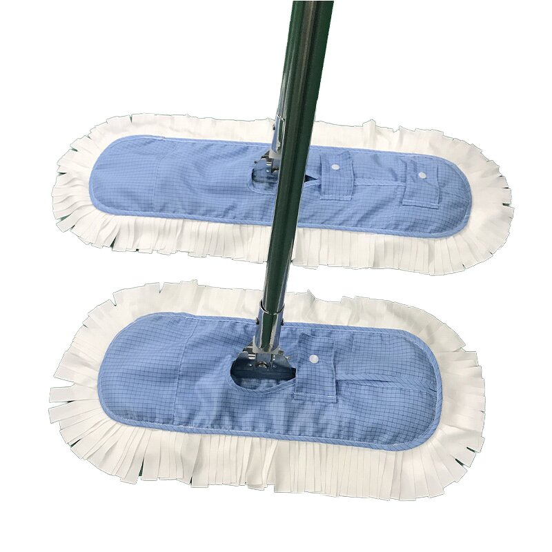 Cleanroom Mop Manufacturer - Lightweight Microfiber Handle Static-Free Eco-Friendly Non-Vacuum Washable for Pharma Lab