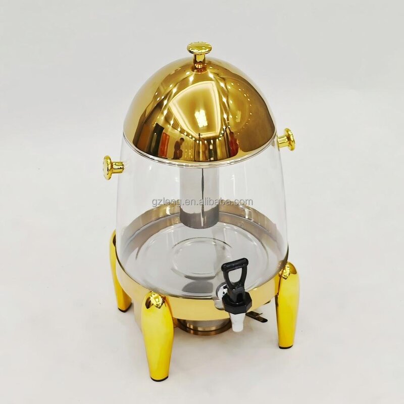 Coffee Tea Dispenser Manufacturer - Hot Sale 12L Hotel Stainless Steel Beverage Self-Service Economic Juice Chafing Dish