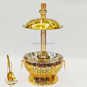 Stainless Steel Chafing Dish Manufacturer - Low Price 8L Capacity Hotel Supplies Buffet with Hanging Lid Heated Alcohol Fuel