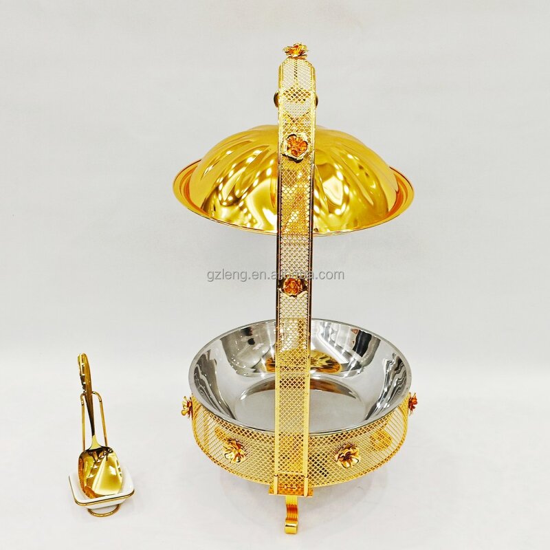 Golden Hanging Chafing Dish Manufacturer - New Design Hot Pot Hotel and Restaurant Supplies Equipment Food Heaters Buffet
