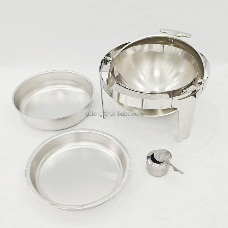 Table Top Food Warmer Manufacturer - Modern Luxury Restaurant Buffet New Design Silver Stainless Steel 6L for Hotel Use