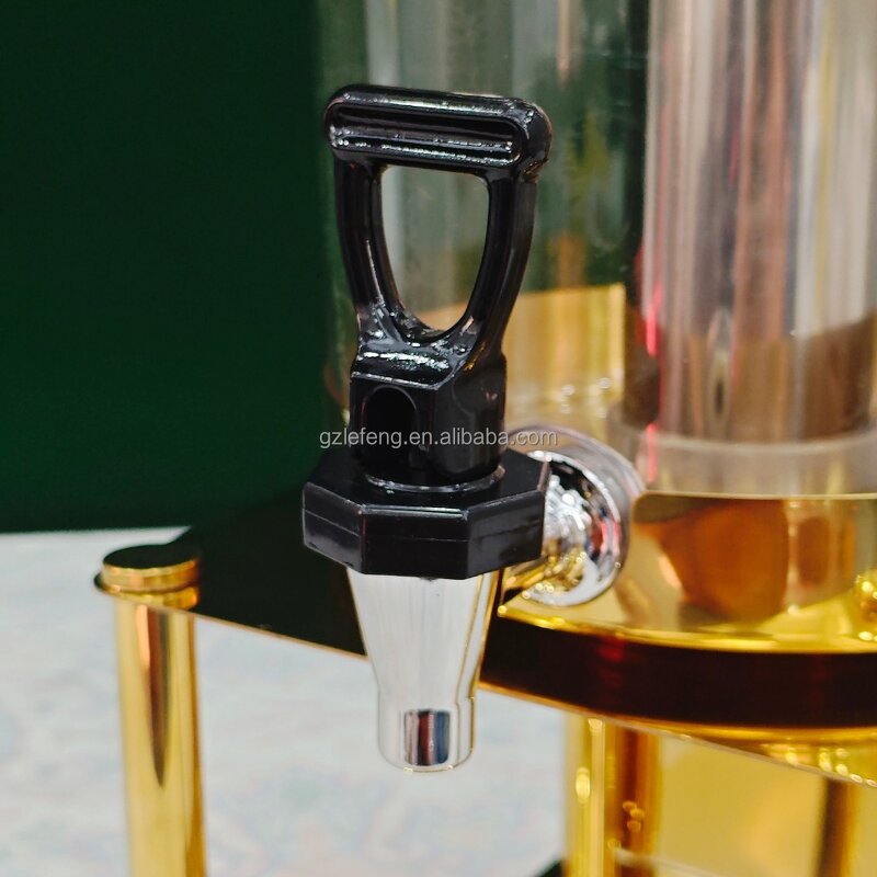 Gold Stainless Steel Drinks Dispenser Manufacturer - Luxury 8L Modern Style Hotel Restaurant Buffet Juice & Beverage