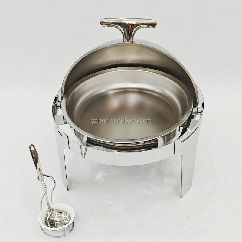 Table Top Food Warmer Manufacturer - Modern Luxury Restaurant Buffet New Design Silver Stainless Steel 6L for Hotel Use