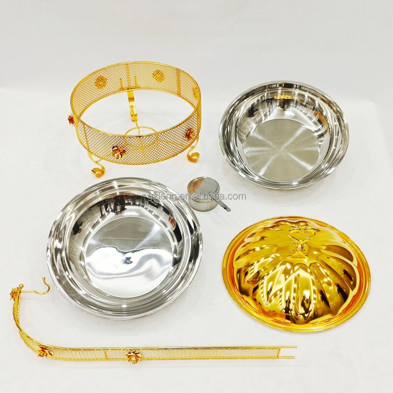 Golden Hanging Chafing Dish Manufacturer - New Design Hot Pot Hotel and Restaurant Supplies Equipment Food Heaters Buffet