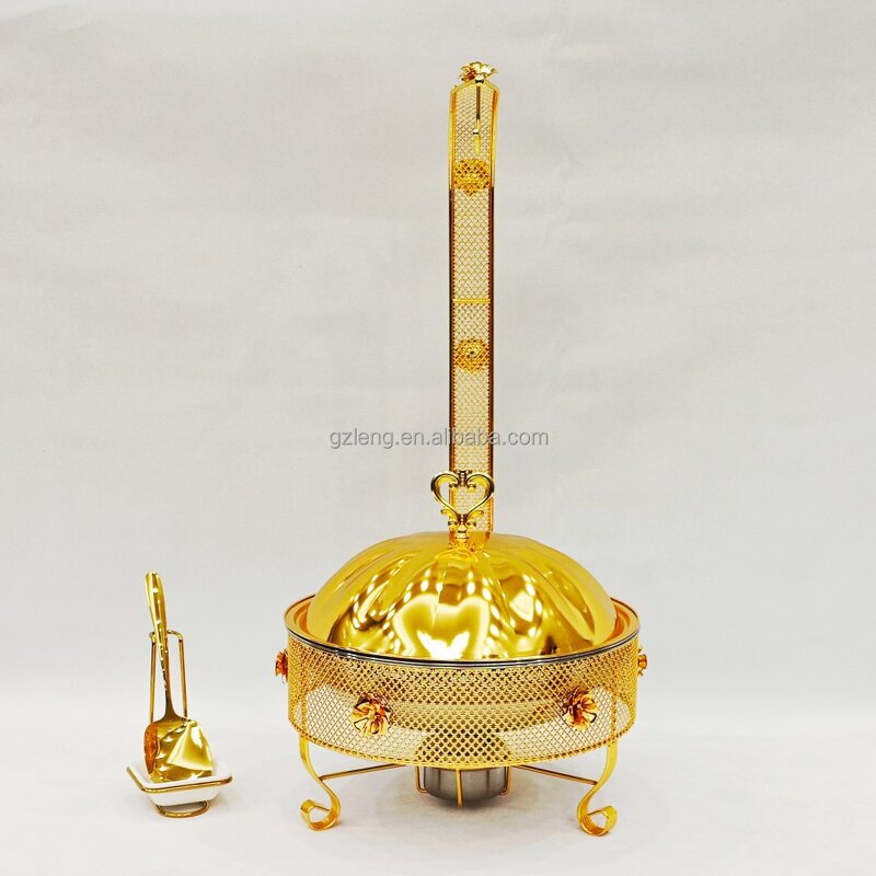 Golden Hanging Chafing Dish Manufacturer - New Design Hot Pot Hotel and Restaurant Supplies Equipment Food Heaters Buffet
