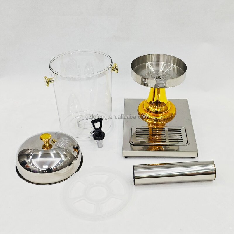 Stainless Steel Drinks Dispenser Manufacturer - Commercial 8L Durable Modern Style Hotel Restaurant Buffet Juice & Beverage
