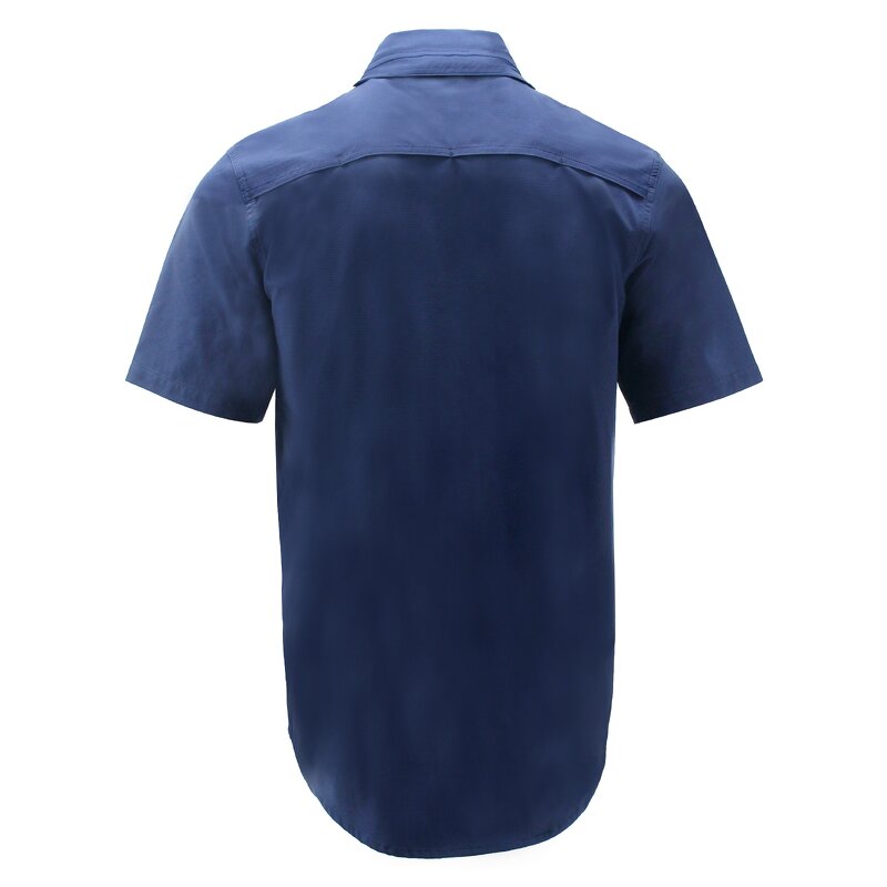 Men's Fishing Shirt Manufacturer - UV Vented Sun-Protected S/S Breathable Quick Dry 100% Polyester UPF 50+ ZW465