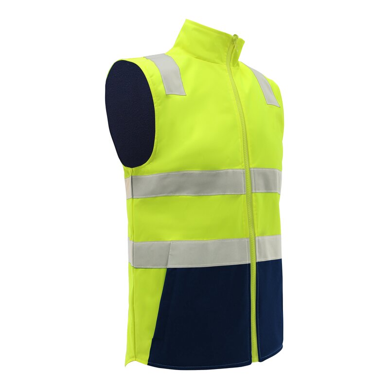 Reversible Hi-Vis Reflective Vest Manufacturer - Double Sided Day/Night Taped Workwear Safety MJ-01