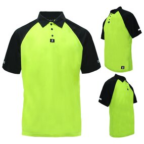 Men's Hi Vis Polo T-Shirt Manufacturer - 100% Polyester High Visibility Customizable Workwear Reflective Fluorescent for Summer RP-01S