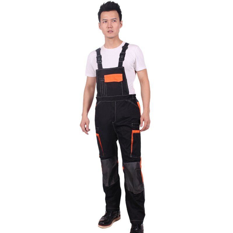 Workwear Bib Pants Manufacturer - Professional Work Uniform Custom Reflective Safety Overalls Cargo Pants for Men