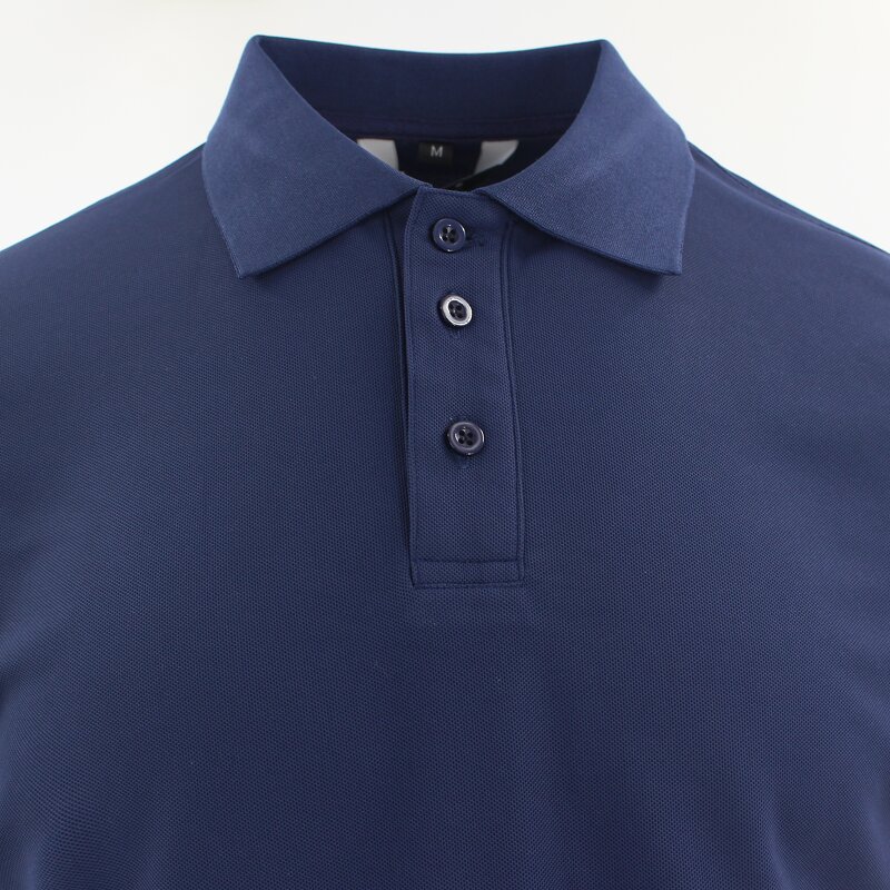 Men's Polo Shirt Manufacturer - 100% Polyester Knitted Short Sleeve Fine Pique Fabric Breathable Fitness Logo Print Unisex