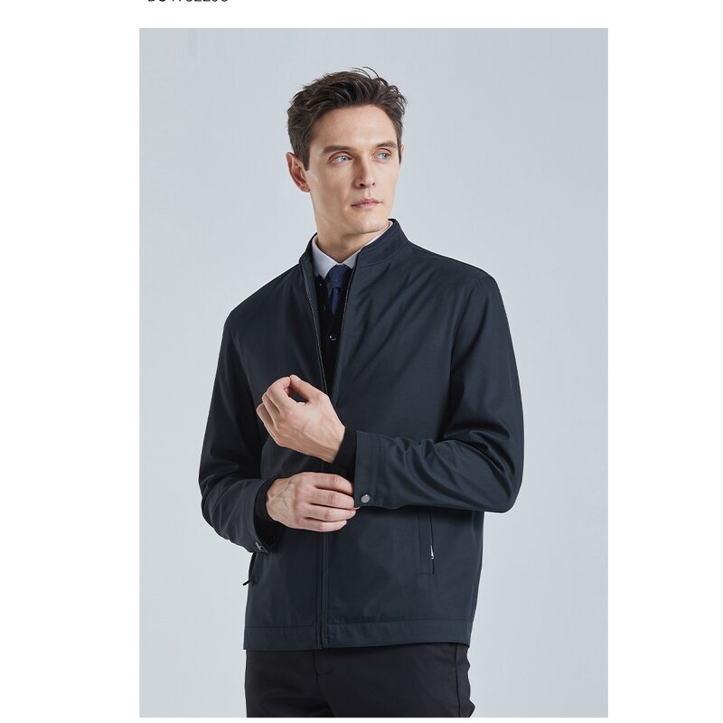 Men's Jacket Manufacturer - Spring Autumn New Business Short Style Standing Collar Male MJ-01