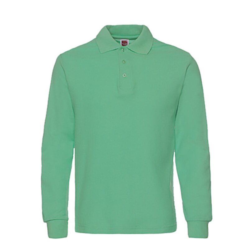 Men's Long Sleeve Polo Shirt Manufacturer - O-Neck 100% Cotton Fitness Knitted