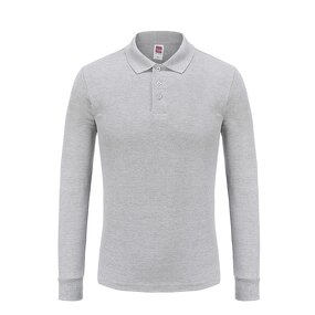 Men's Long Sleeve Polo Shirt Manufacturer - O-Neck 100% Cotton Fitness Knitted