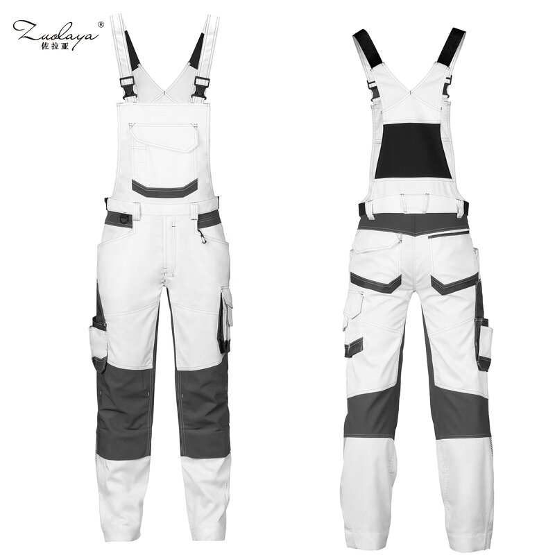 Men's Hi Vis Cargo Bib Pants Manufacturer - Custom Multi Pockets Reflective Tape Working Uniform