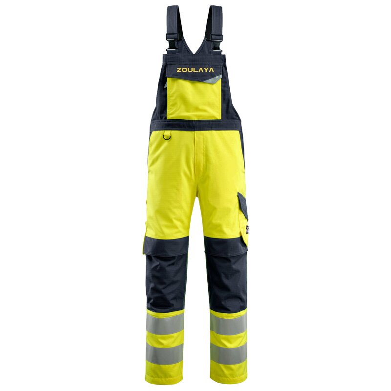 Reflective Bib Pants Manufacturer - Factory Price Split Worker Wear Safety High Visibility Ski Men Suspenders