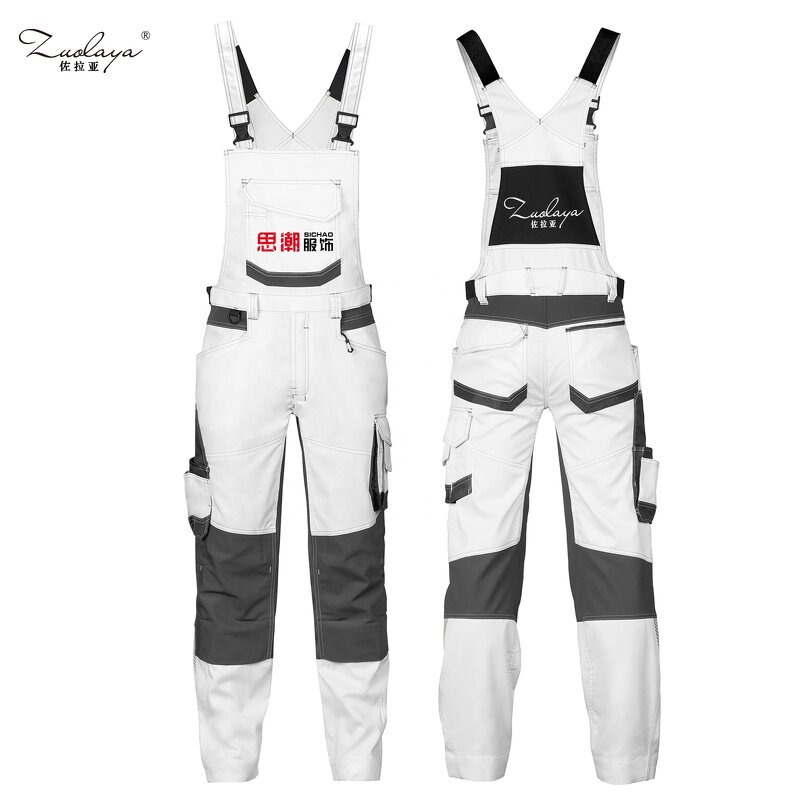 Men's Hi Vis Cargo Bib Pants Manufacturer - Custom Multi Pockets Reflective Tape Working Uniform