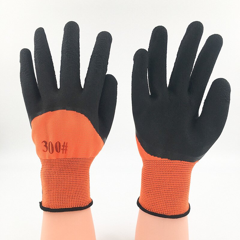 Safety Work Glove Manufacturer - Cotton Yarn Latex Wrinkled Coated Dipped for Gardening Household Construction