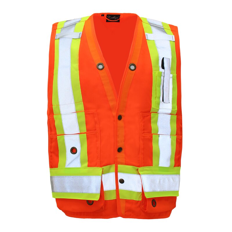 Men's Reflective Safety Vest Manufacturer - High Visibility for Security Construction Traffic Control Engineering Customizable Logo VE11