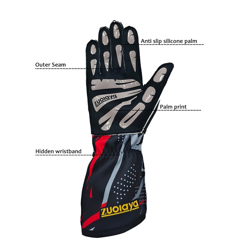 Racing Gloves Manufacturer - High Quality Custom Sport Long Pattern for Outdoor Karting Go Kart Driving ST-06