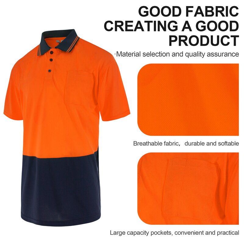 Hi Vis Reflective Polo Shirt Manufacturer - Short Sleeve Safety Clothing for Enhanced Visibility FG-18S
