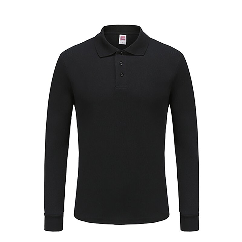 Men's Long Sleeve Polo Shirt Manufacturer - O-Neck 100% Cotton Fitness Knitted