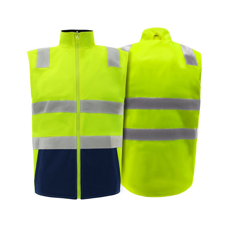 Reversible Hi-Vis Reflective Vest Manufacturer - Double Sided Day/Night Taped Workwear Safety MJ-01