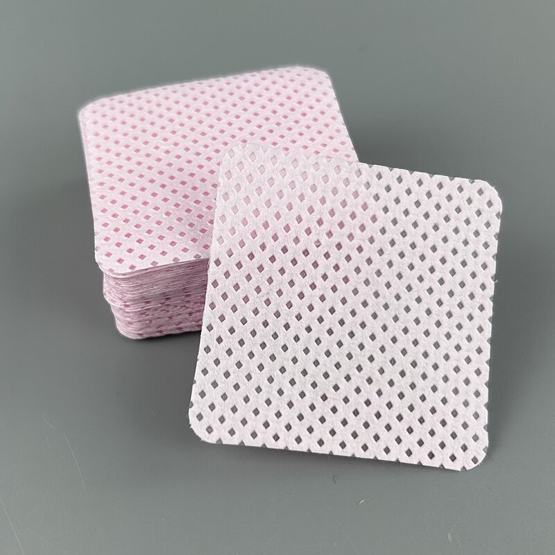 Nail Polish Remover Wipes Manufacturer - Custom LOGO Private Label Absorbent Soft Fabric Lint Free 100% PP Nonwoven Pink UV