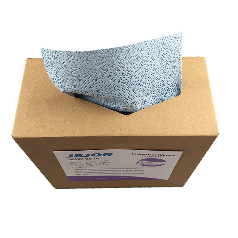 Cleanroom Wipes Manufacturer - Car Industrial Cleaning Oil Absorbency Lint Free Blue Nonwoven Meltblown 100% PP