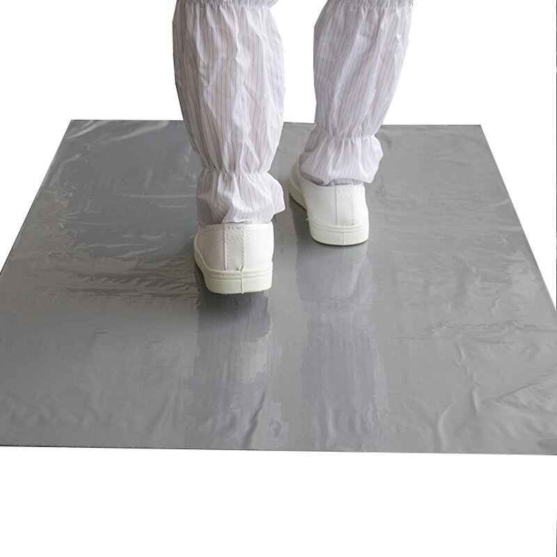 Cleanroom Sticky Door Mat Manufacturer - GI Dust Removal 30 Layers 24x36inch Gray for Cleaning Shoes