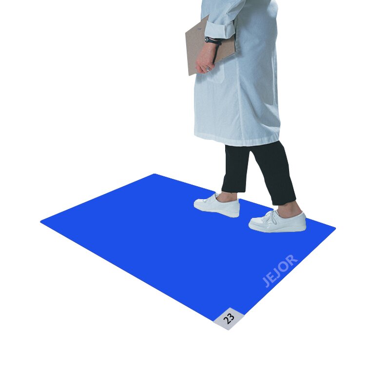 Clean Room Sticky Mat Manufacturer - Clinic Hospital 30 Sheets Blue LDPE Film Adhesive Reusable for Shoes