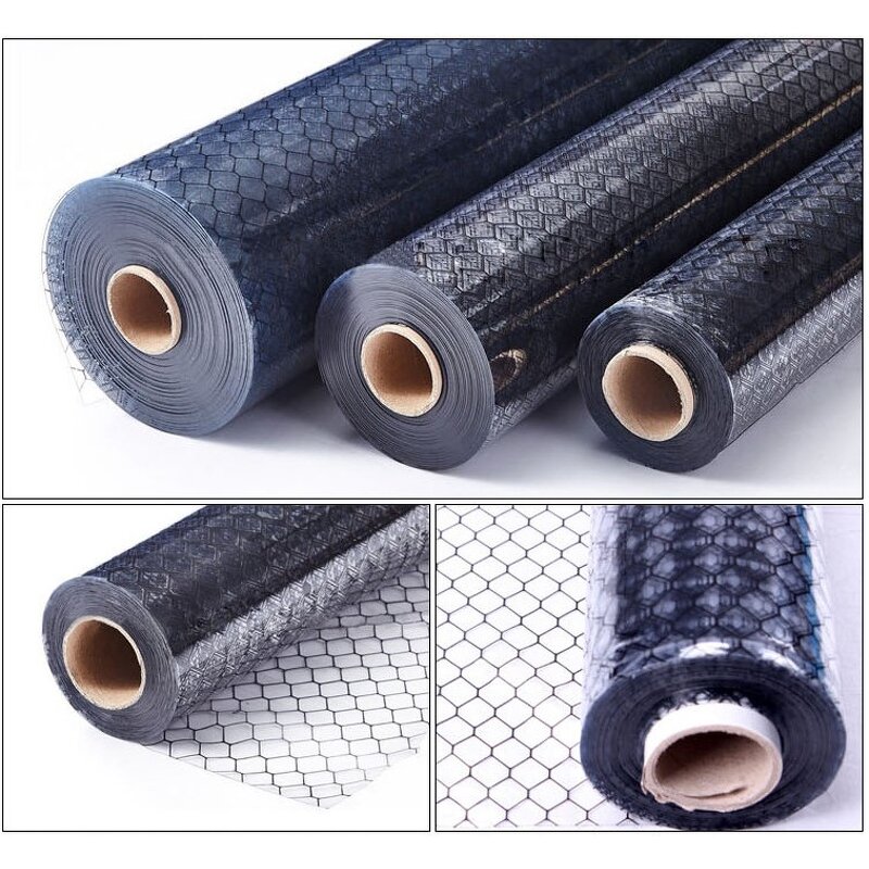 PVC Door Curtain Film Roll Manufacturer - 0.3mm 1.37mx30m Transparent Grid Antistatic ESD Mesh for Cleanroom Industry