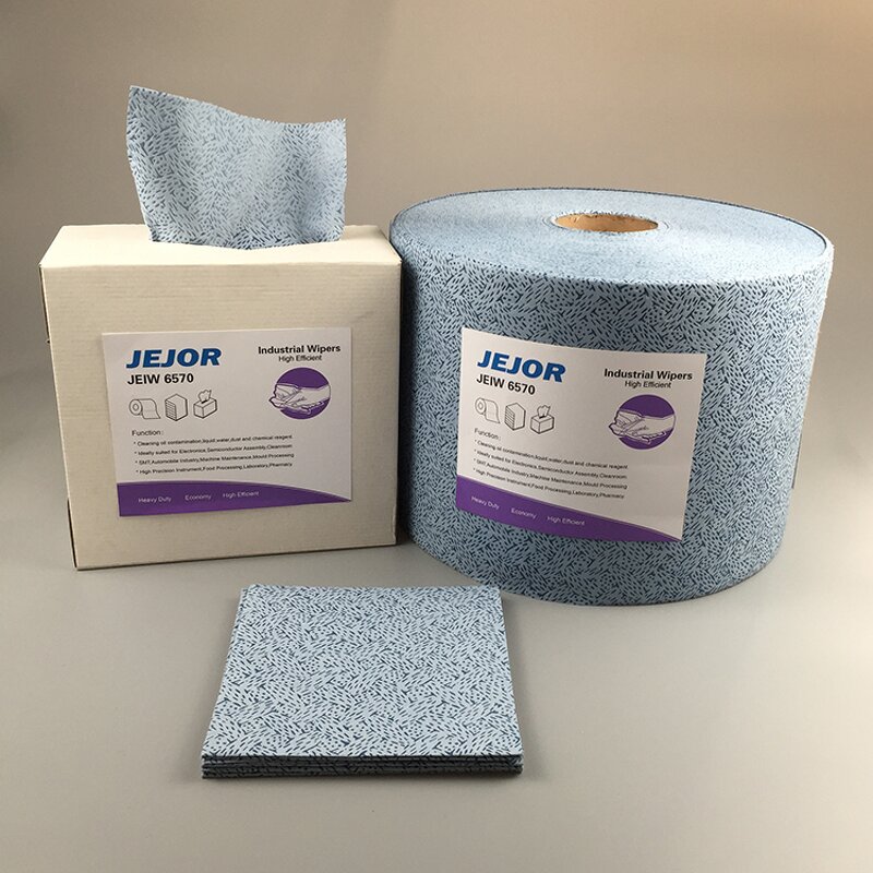Cleanroom Wipes Manufacturer - Car Industrial Cleaning Oil Absorbency Lint Free Blue Nonwoven Meltblown 100% PP