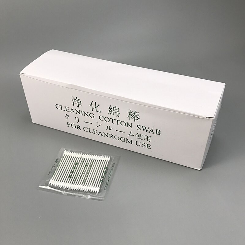 Cleanroom Cotton Swab Manufacturer - GI Wholesales Industrial Cleaning Dust Free Fiber Optic Huby 340 BB-003 Double Sharp Tip