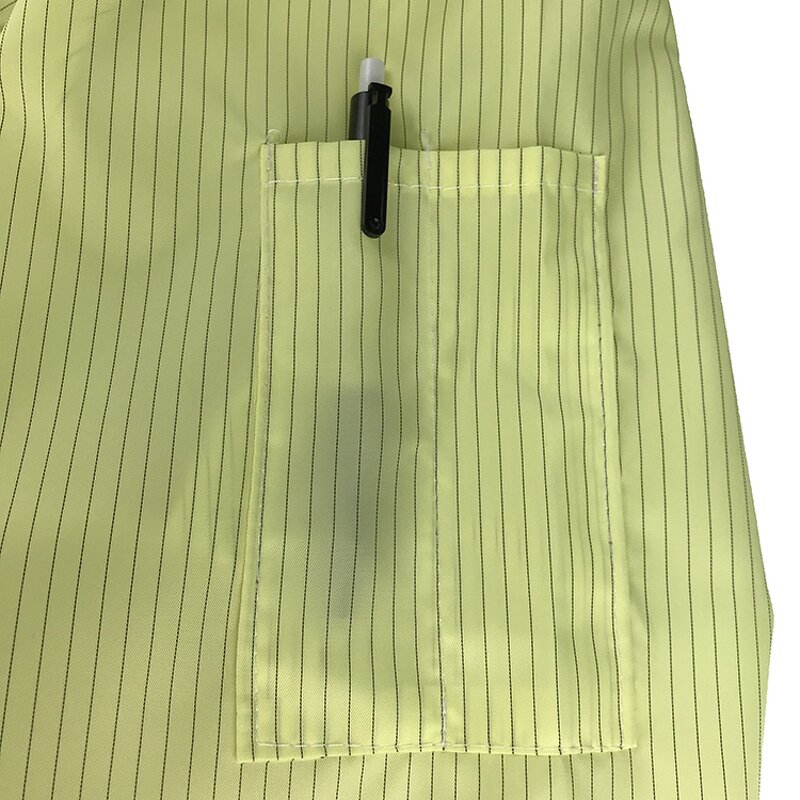 ESD Garment Manufacturer - GI Wholesales Unisex Dust Proof Suit Straight Collar Zipper Reusable Cleanroom Clothes Lab Smock