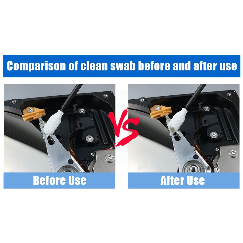 Cleanroom Polyester Swabs Manufacturer - GI PCB Industrial Cleaning 100pcs Lint Free Long Handle Knitted