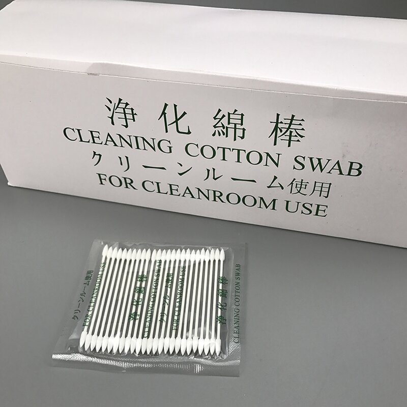 Cleanroom Cotton Swab Manufacturer - GI Wholesales Industrial Cleaning Dust Free Fiber Optic Huby 340 BB-003 Double Sharp Tip