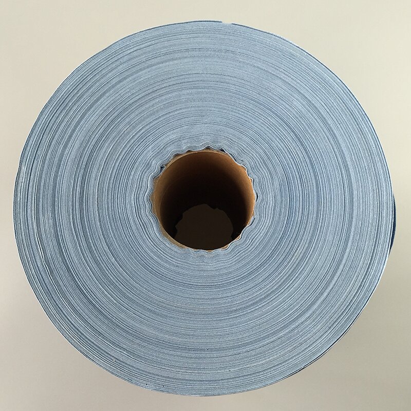Cleanroom Paper Wipes Roll Manufacturer - Multi-purpose Industrial Cleaning Heavy Duty 100gsm Lint Free Blue Jumbo