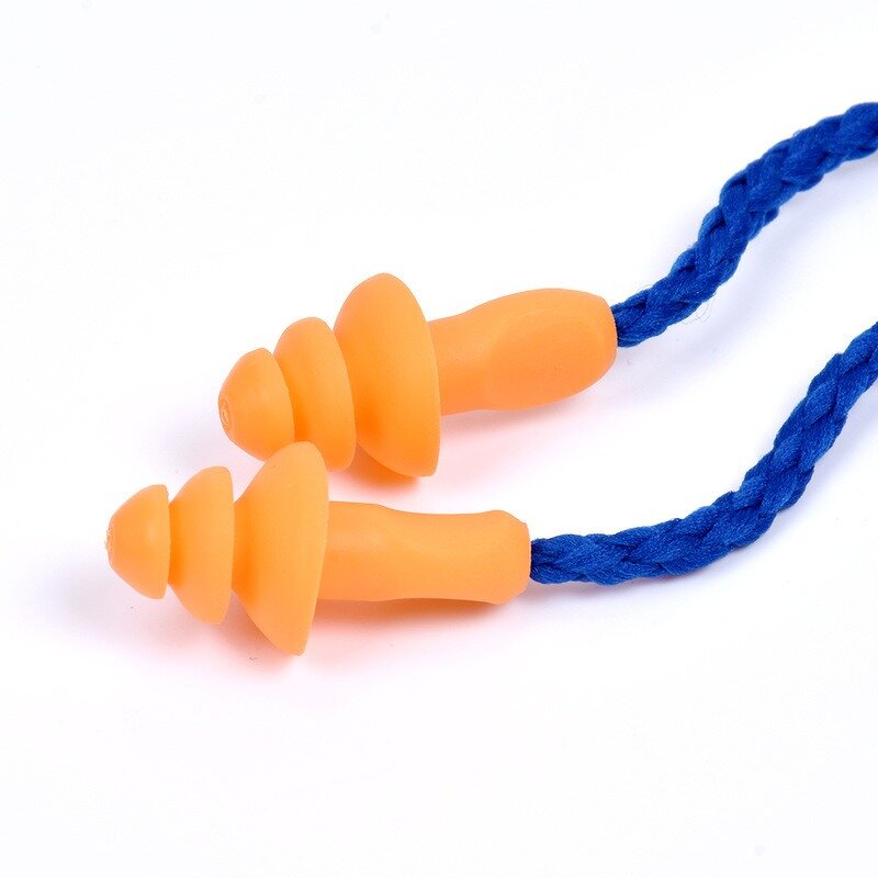 Hearing Protection Earplug Manufacturer - GI Noise Absorbing Reduction Reusable String Industrial Safety