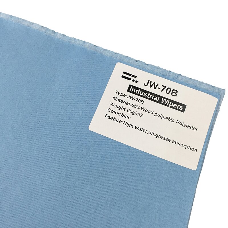 Cleanroom Wipes Paper Roll Manufacturer - Multi-purpose Industrial Cleaning Lint Free Blue Woodpulp Polyester Nonwoven